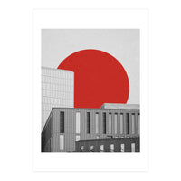 Geometry In Architecture Red Circle (Print Only)