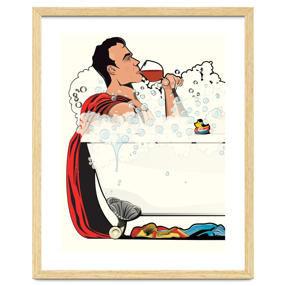 Superman in the Bath, funny Bathroom Humour