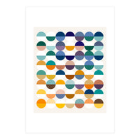 Modern Retro Geometric Half Empty, Half Full (Print Only)