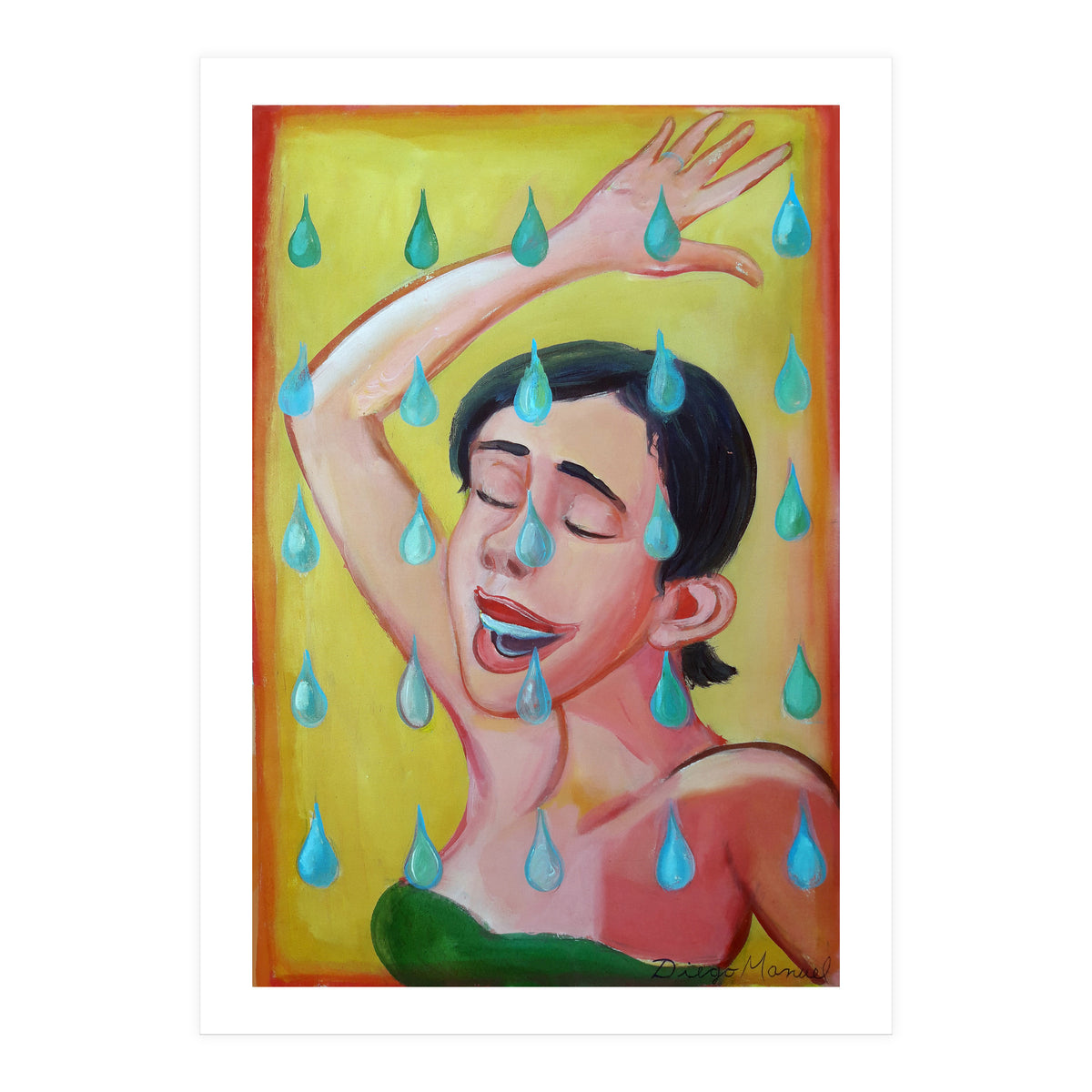 Chica Bajo La Lluvia (Print Only)