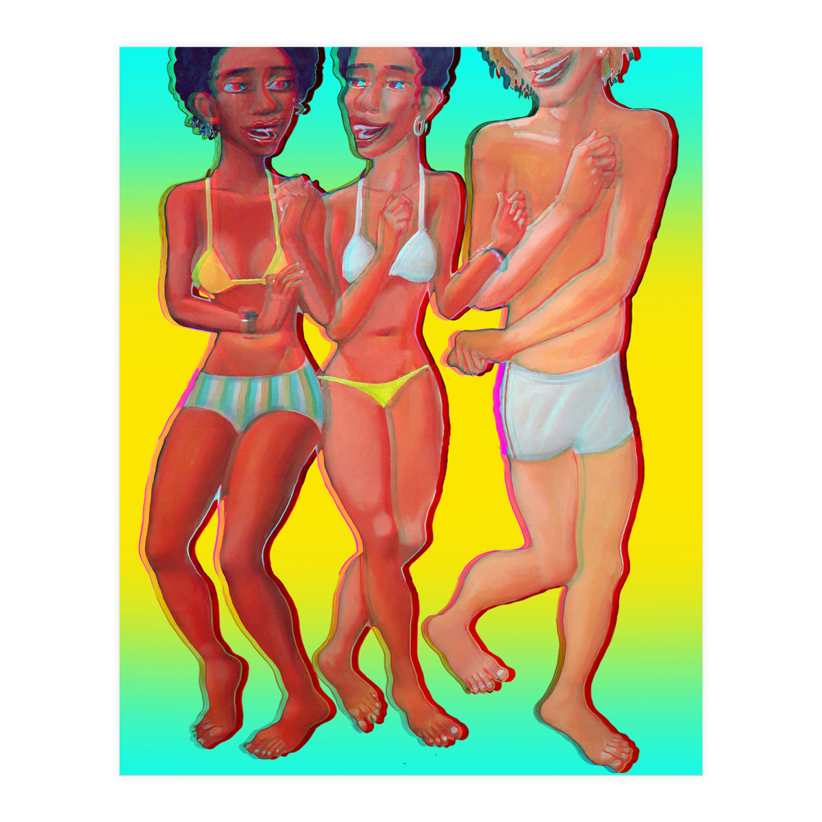 Bailando En La Playa 12 3d 2 (Print Only)