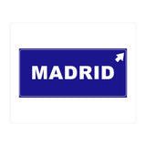 Let`s go to Madrid, Spain! Blue road sign (Print Only) thumbnail