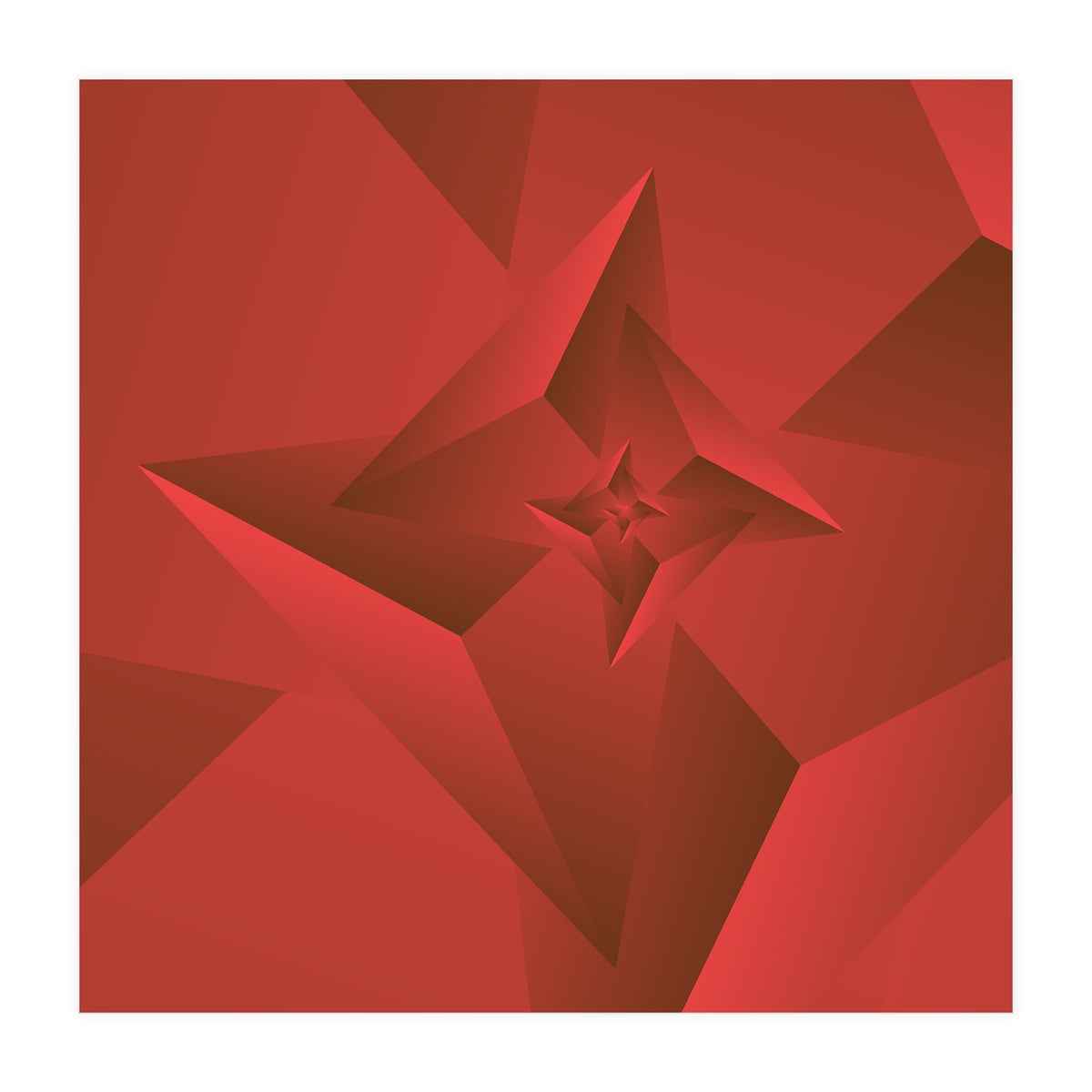 Redish Trendy Triangle  (Print Only)