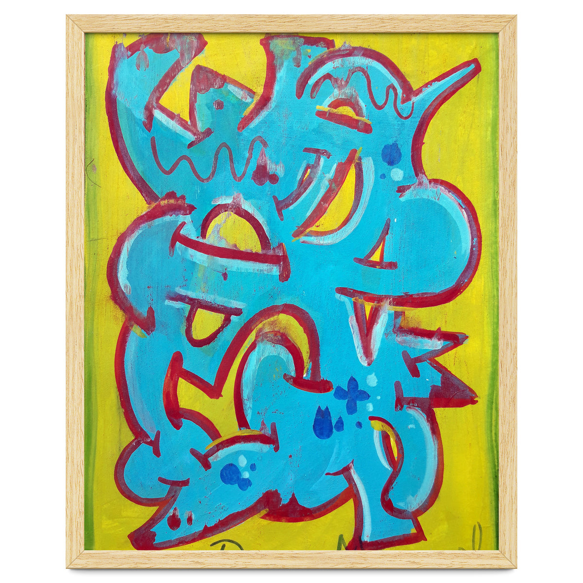 Forma Celeste Sobre Amarillo 3