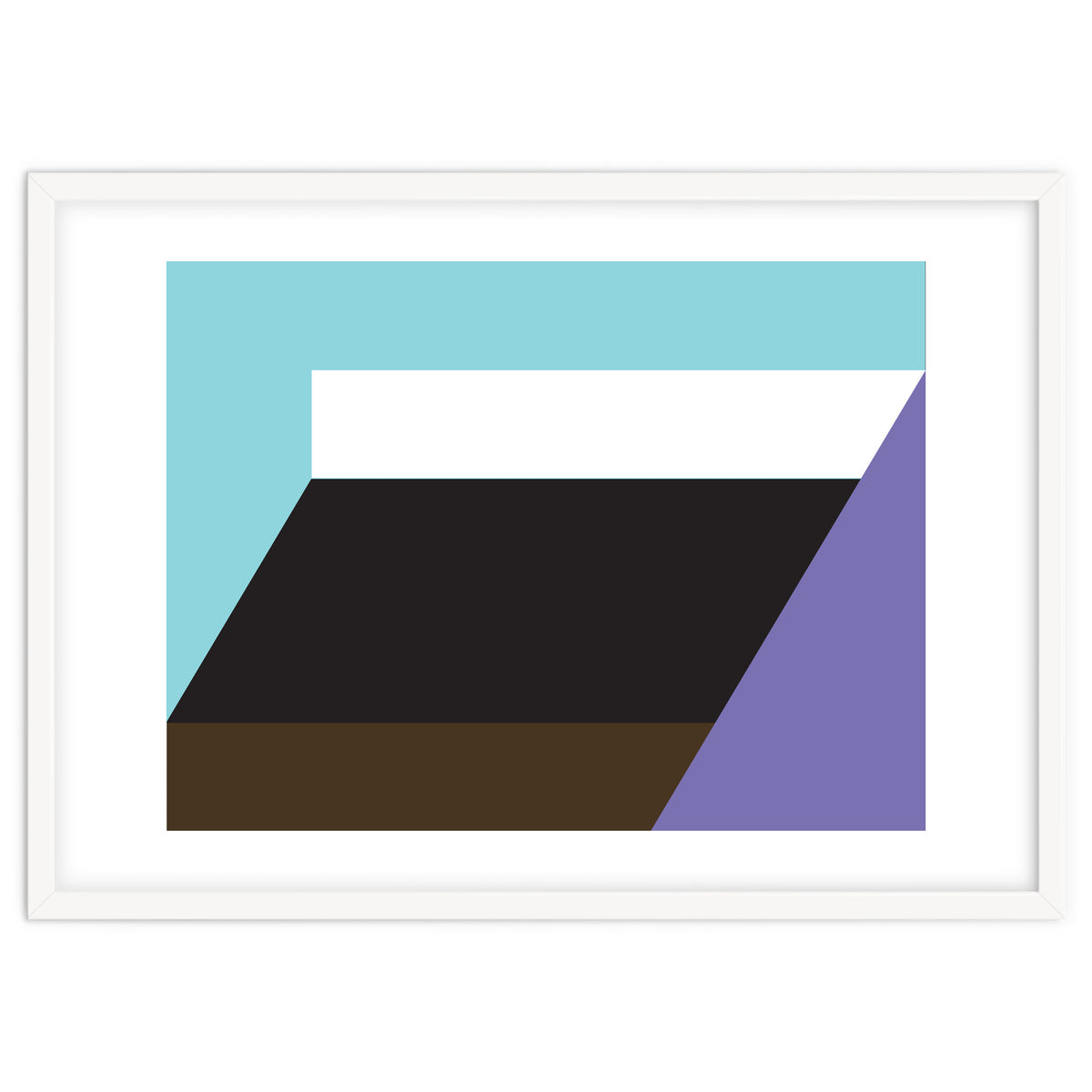 Geometric Shapes No. 34 - purple, blue & black