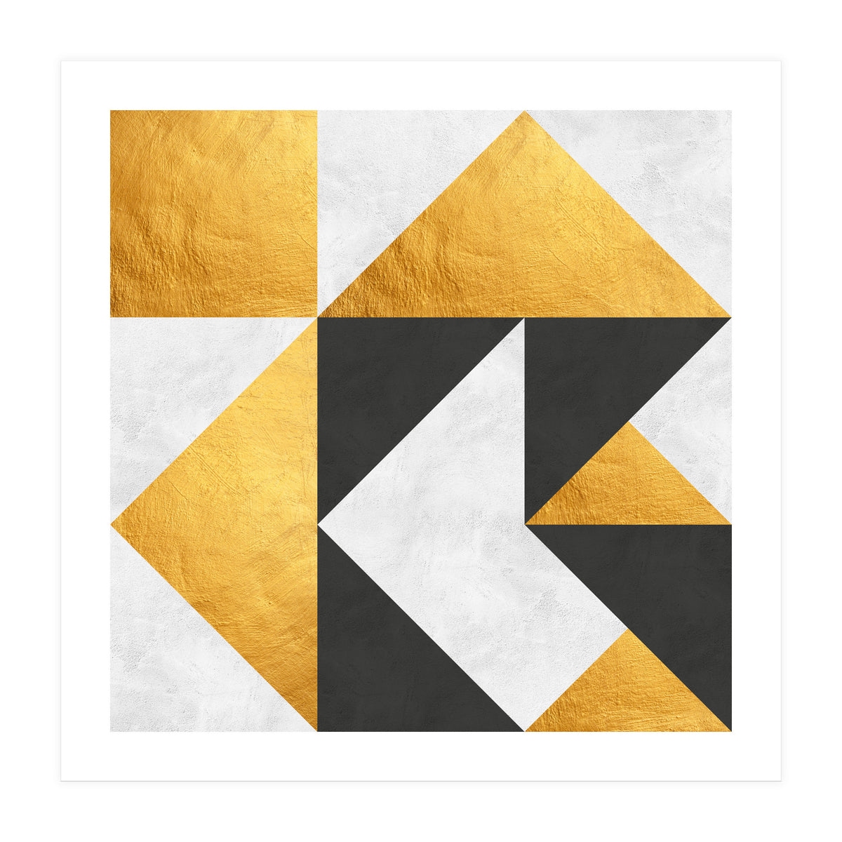 Gray and Gold Composition II (Print Only)