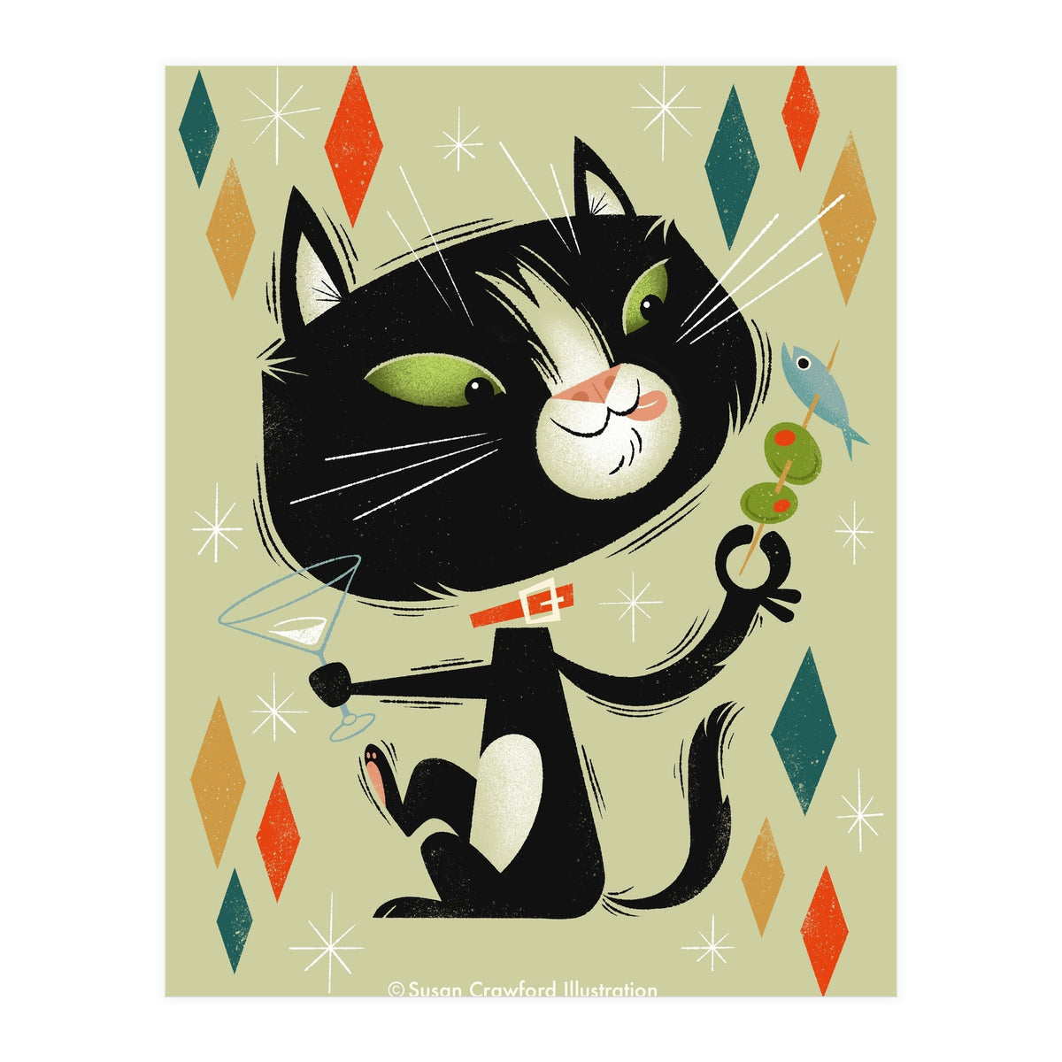 Cat A Tonic Tuxie (Print Only)