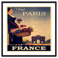 Paris France Travel Poster