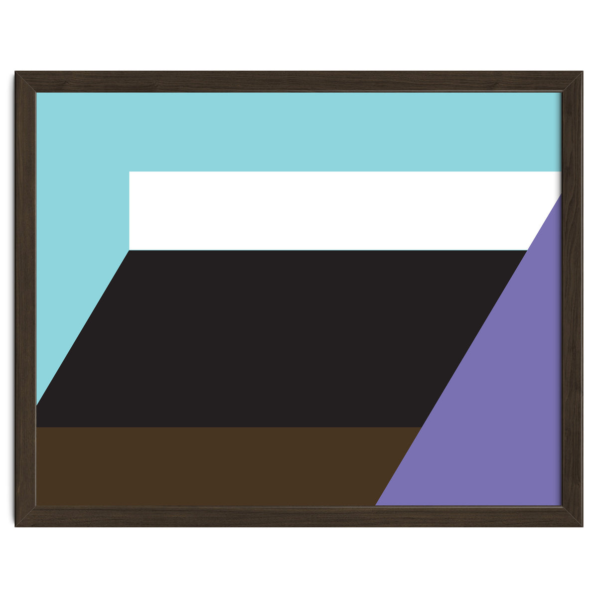 Geometric Shapes No. 34 - purple, blue & black