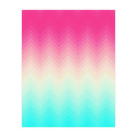 Chevron pink and blue (Print Only)