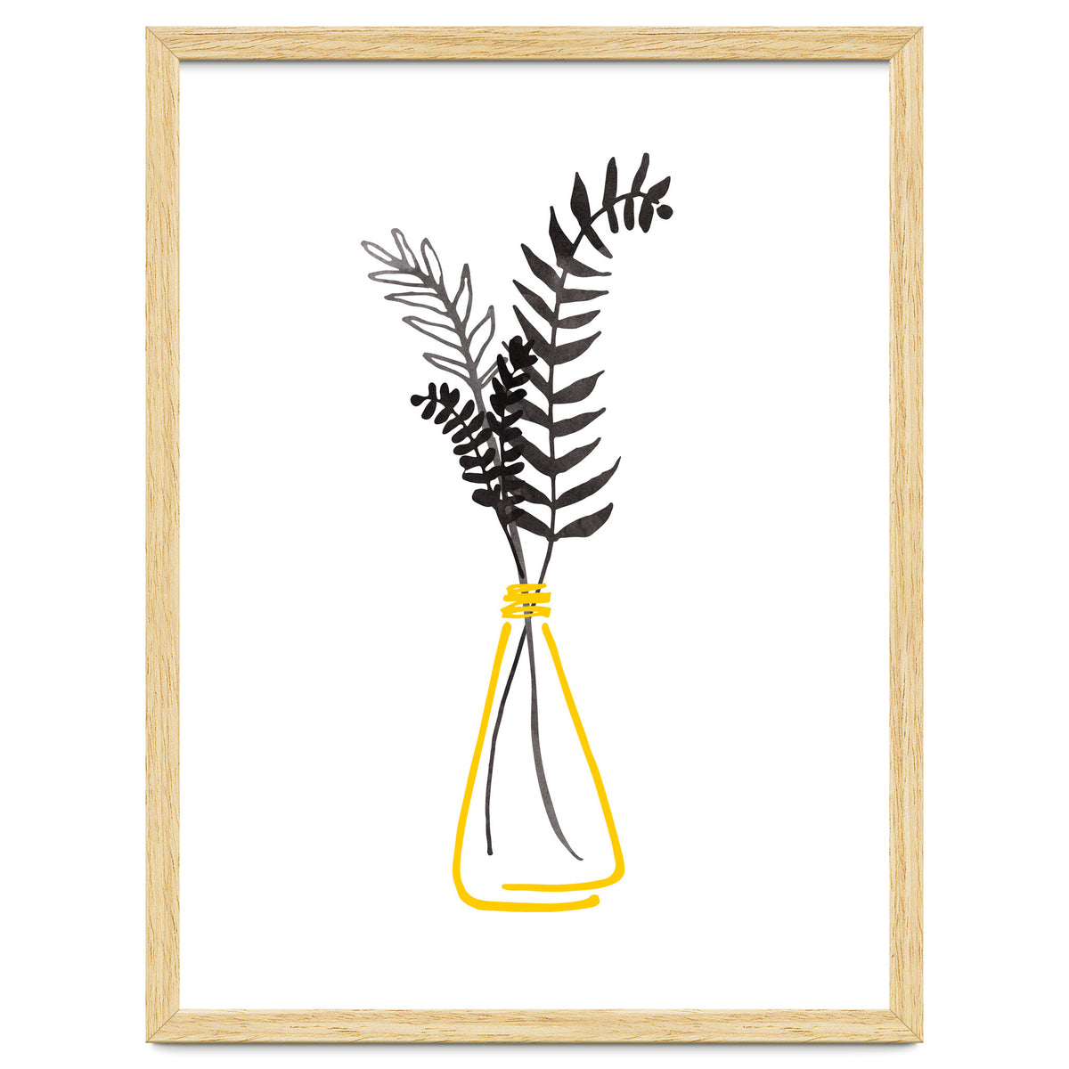 Black Watercolor Bouquet