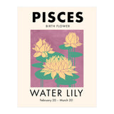 Pisces Birth Flower Water Lily (Print Only) thumbnail