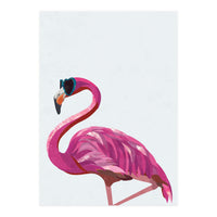 Flamingo Portrait Wearing Sunglasses (Print Only)