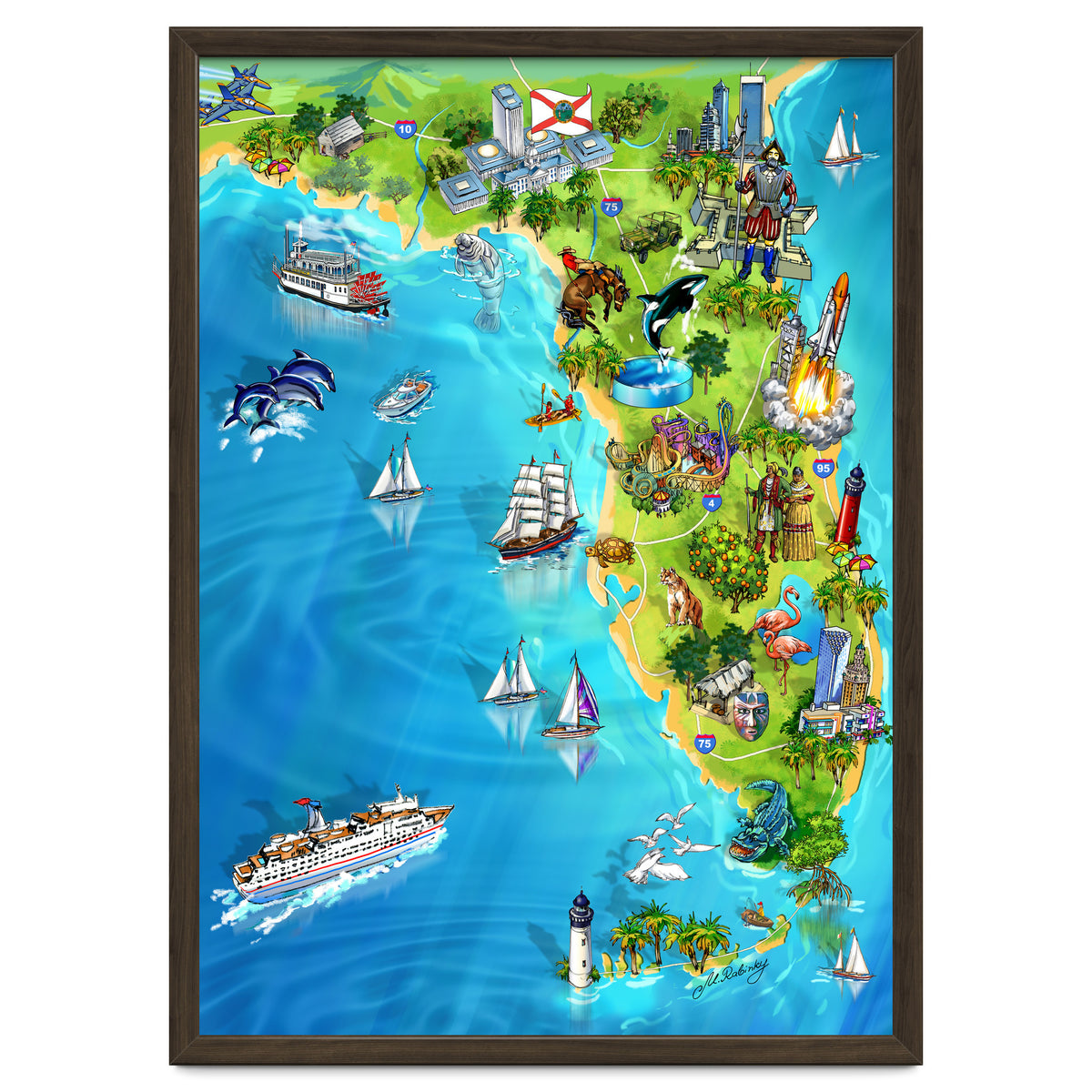 Florida Illustrated Map