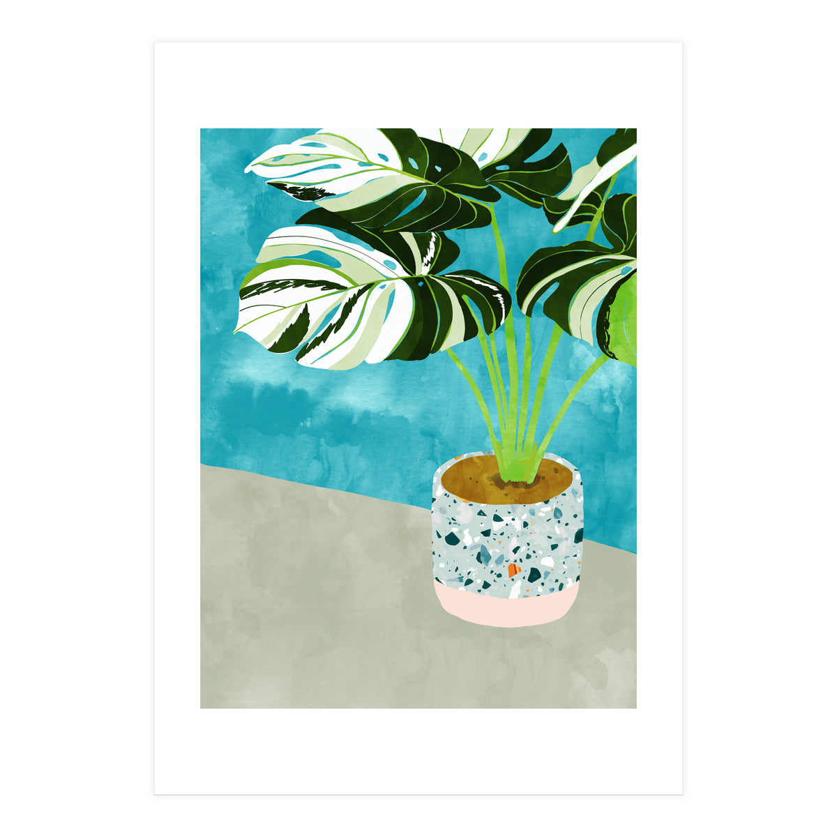Variegated Monstera (Print Only)