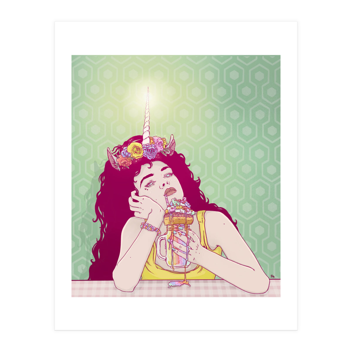 Unicorn Freakshake Lady (Print Only)