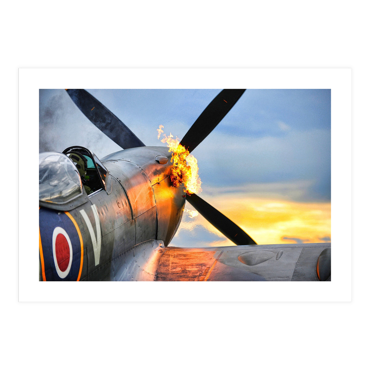 Spitfire Fighter Aircraft 'hot Starting' (Print Only)