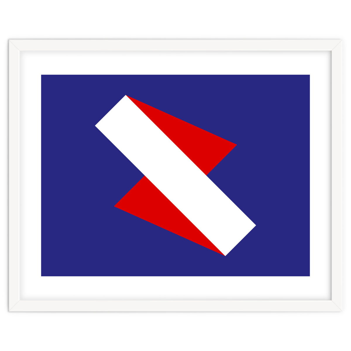 Geometric Shapes No. 68 - red & royal blue