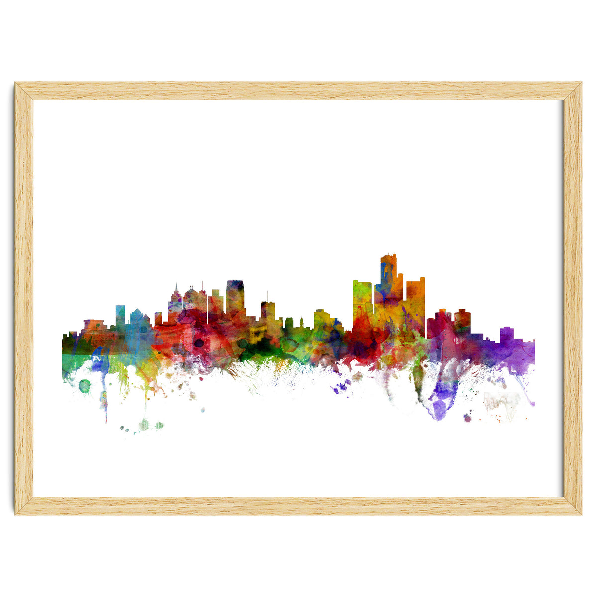 Detroit Michigan Skyline