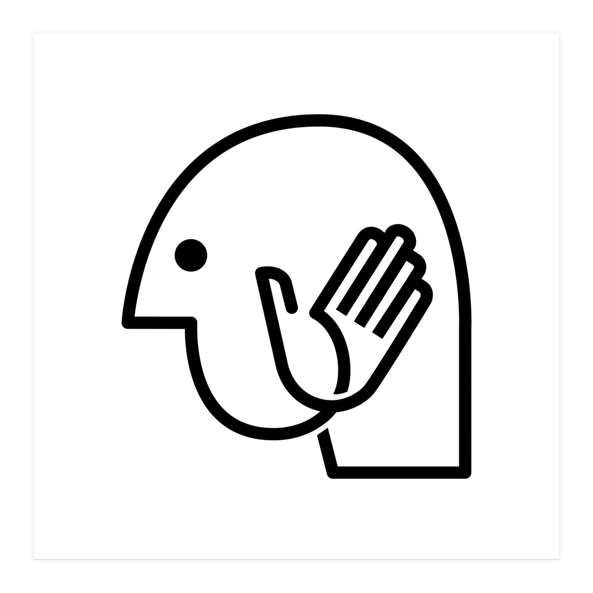 Head Hand_White (Print Only)