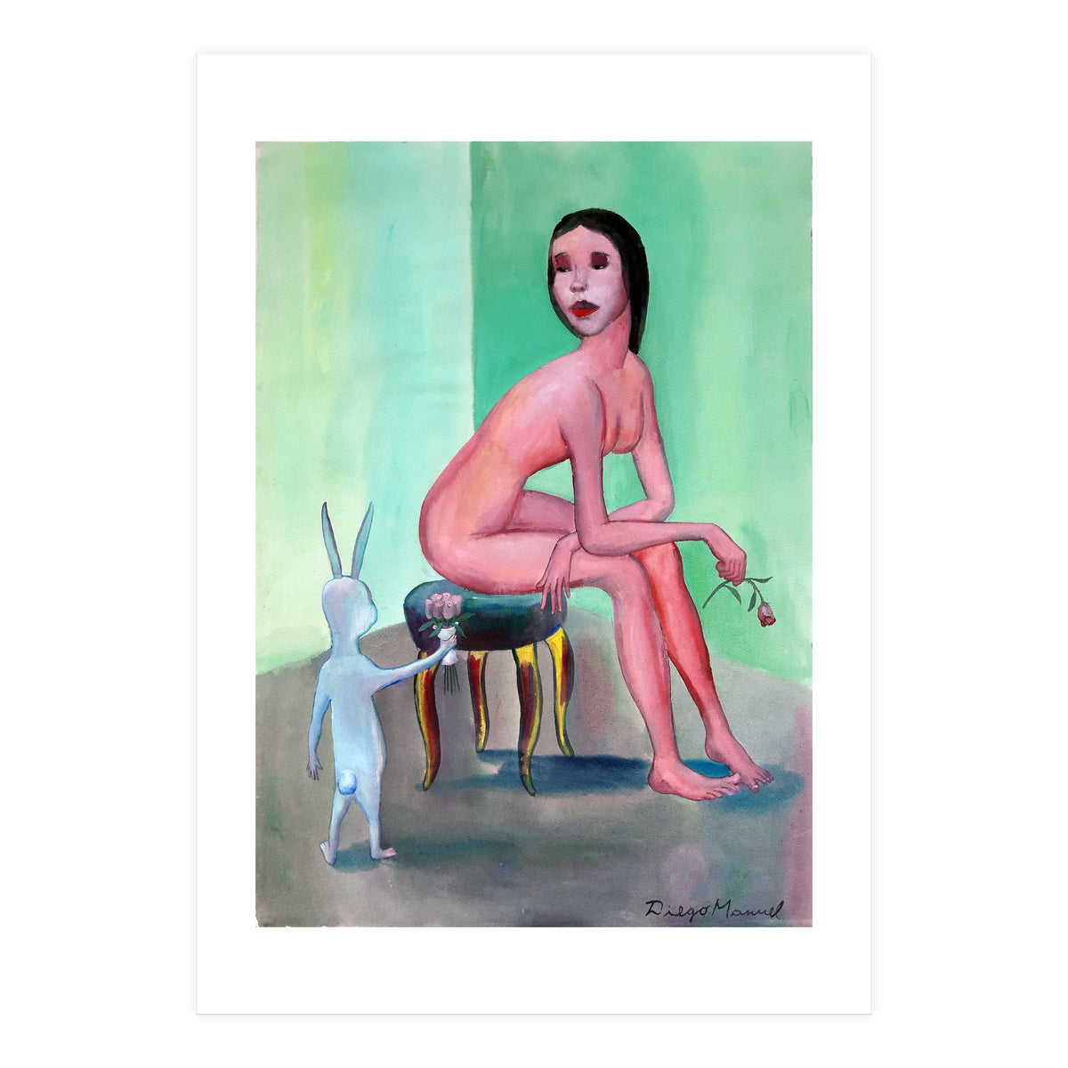 Conejo Enamorado 1 (Print Only)