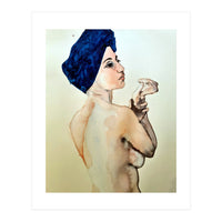 Untitled #89 - Nude in a blue turban (Print Only)