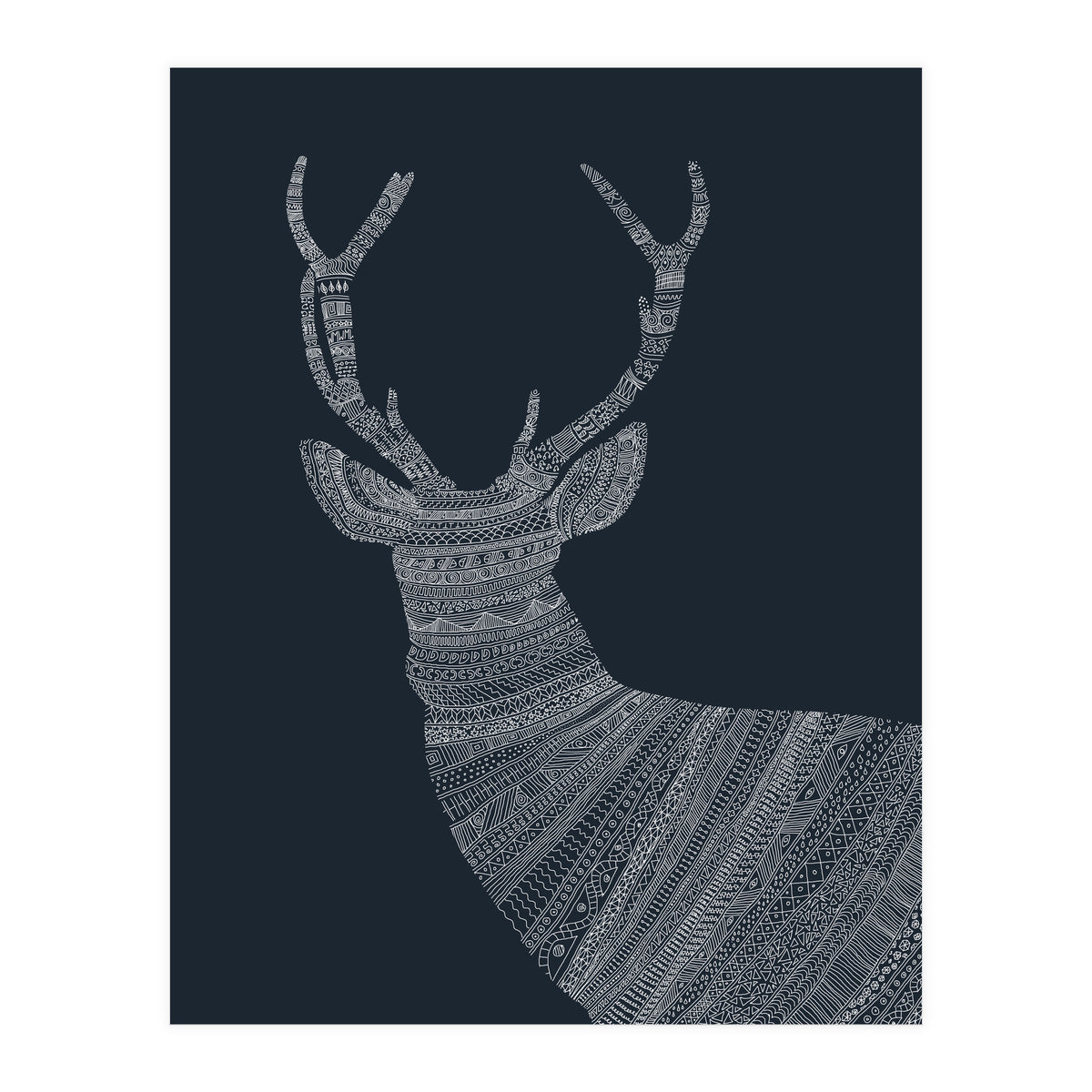 Stag Blue Poster (Print Only)