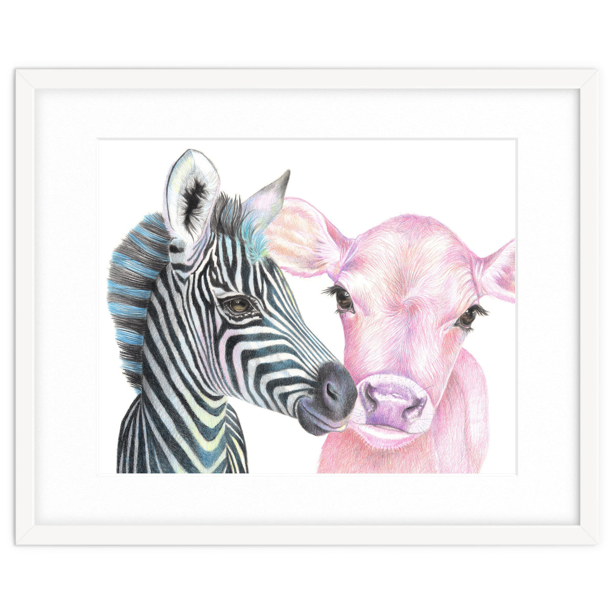 Zebra and Cow