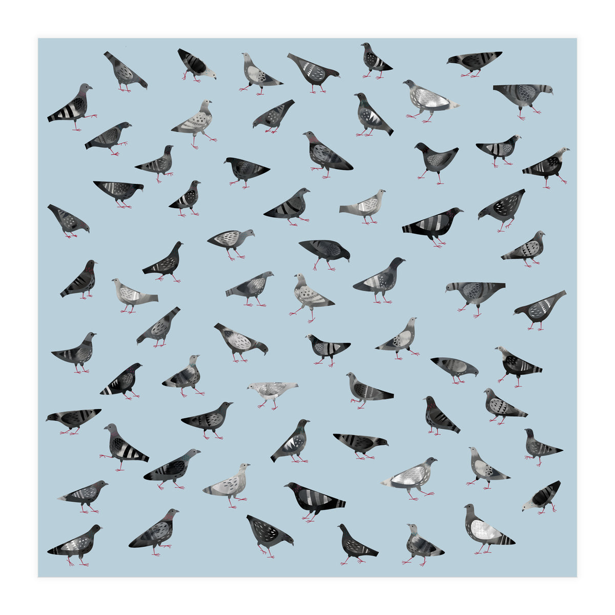 Pigeons Doing Pigeon Things (Print Only)
