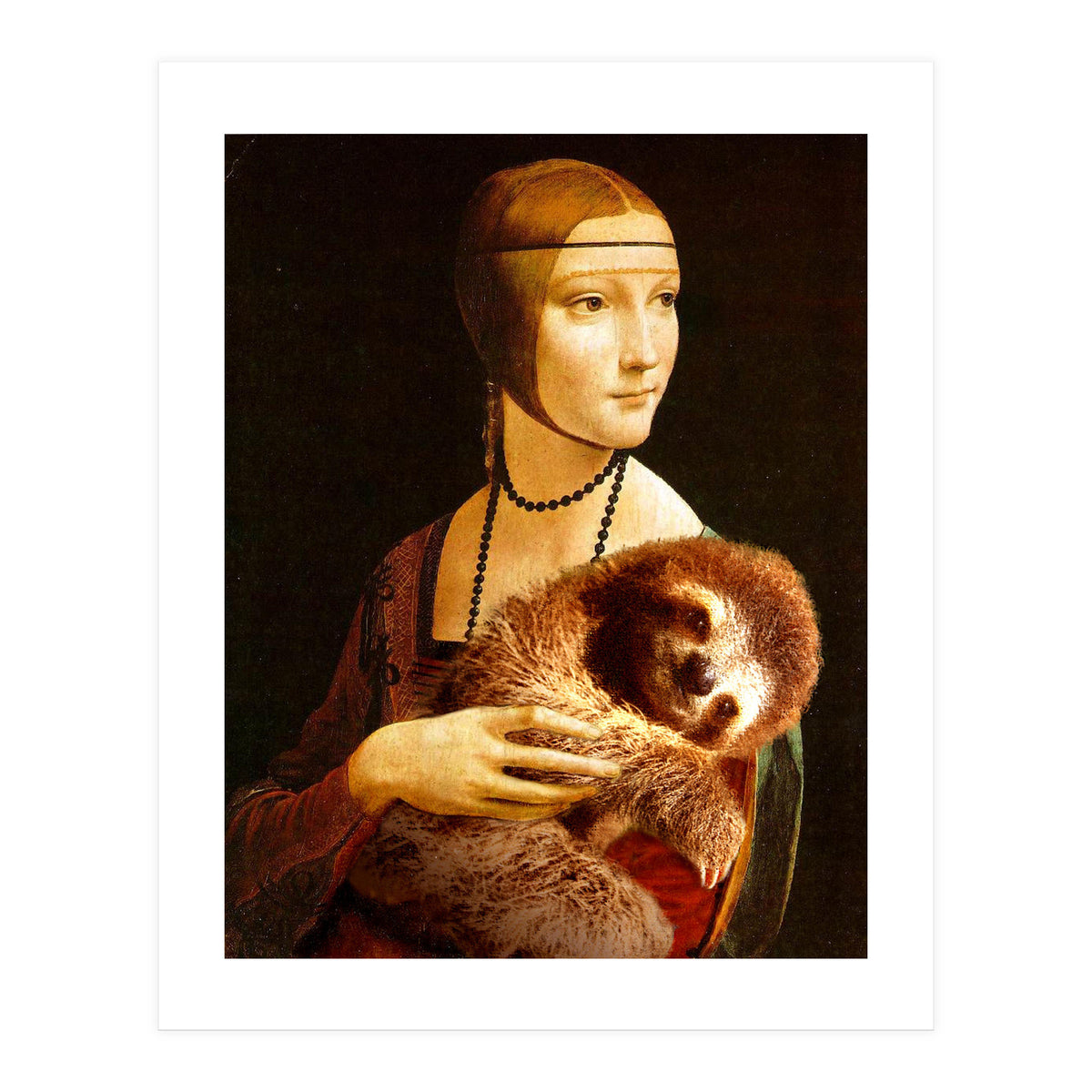 Lady With A Sloth (Print Only)