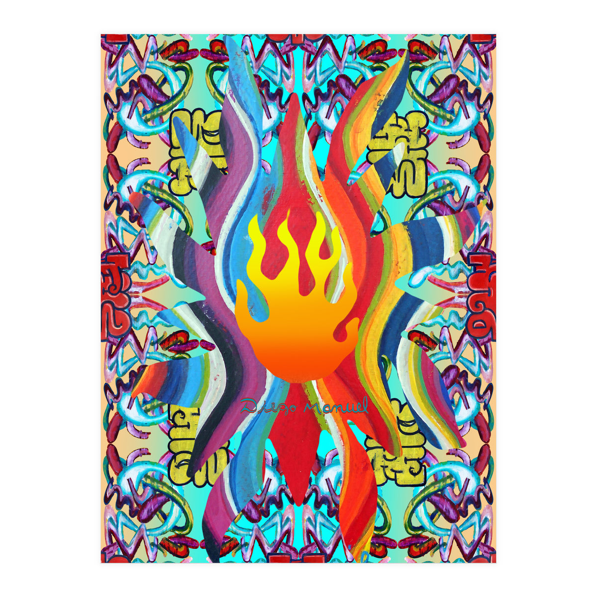 Fuego Y Graffiti 40 (Print Only)