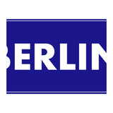 Let`s go to Berlin, Germany! Blue road sign (Print Only) thumbnail