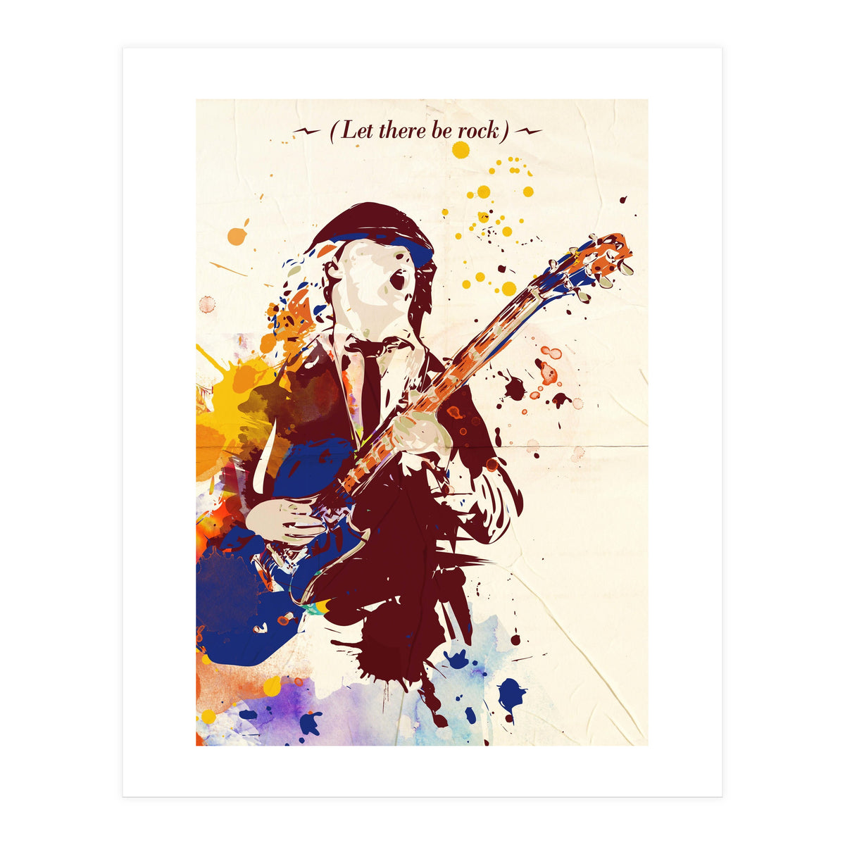 Angus Young pop art poster (Print Only)