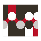 Geometric Shapes No. 33 - brown, red & white (Print Only) thumbnail