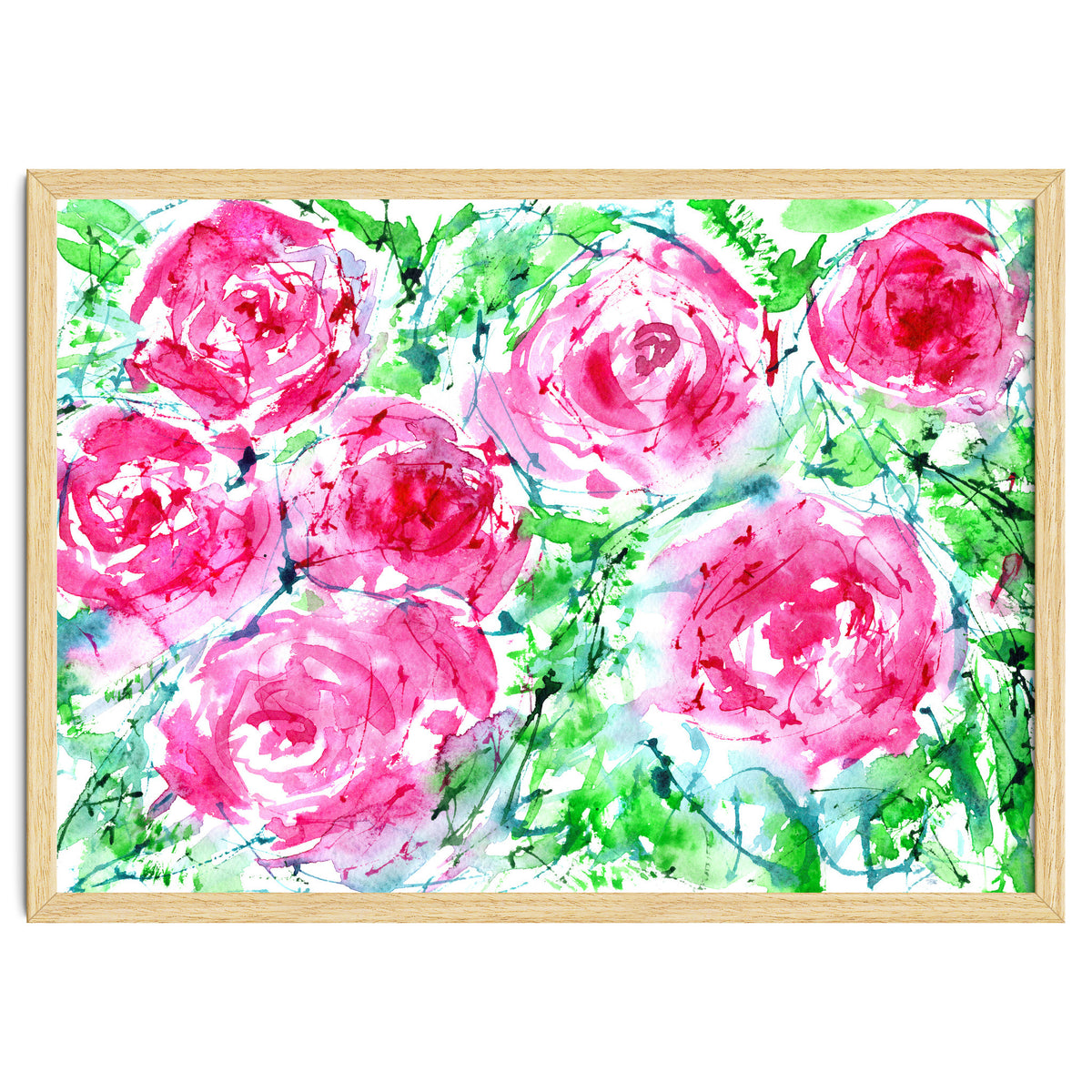 Blooming bouquet || watercolor roses