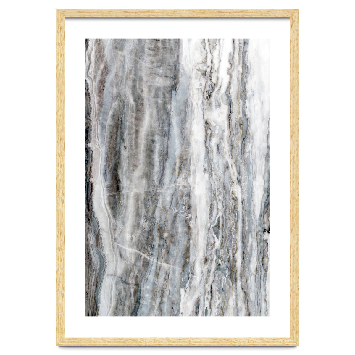 Marble Landscape II Blue and White