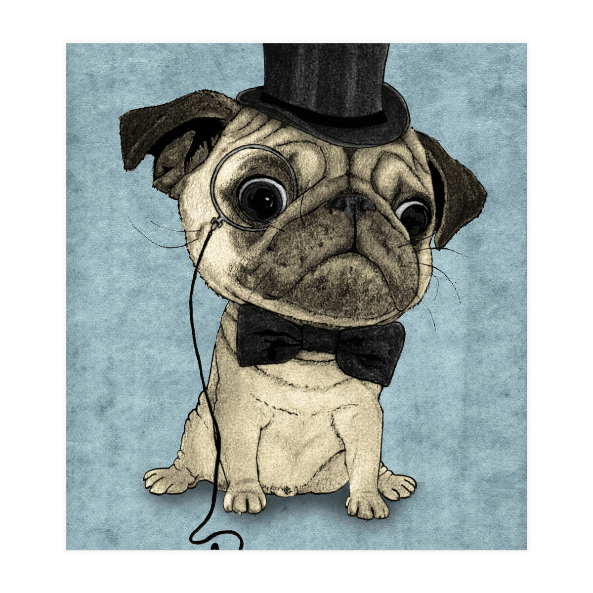 Pug, Gentle Pug (Print Only)