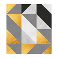 Gray and Gold Composition IV (Print Only)