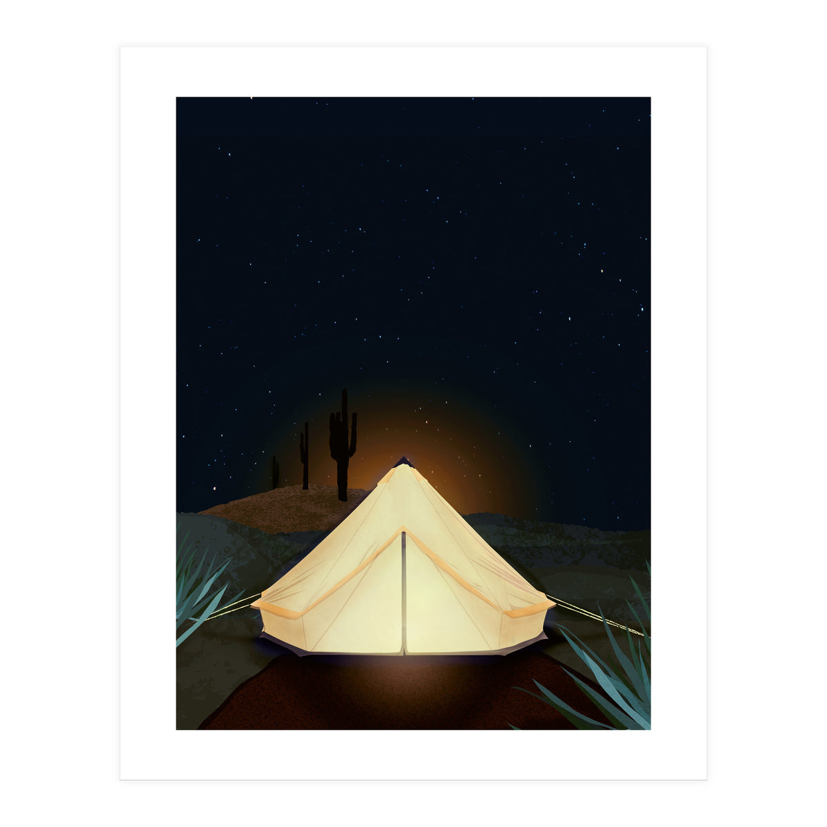 Tent at Night (Print Only)