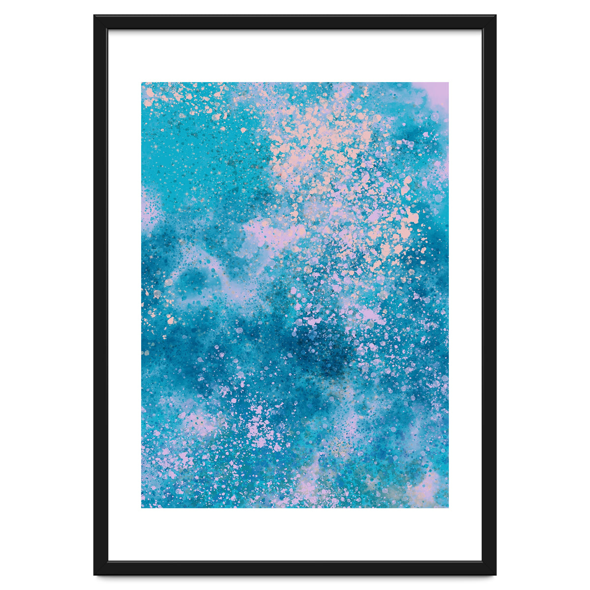 Abstract Watercolor Pink Blue