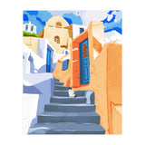 Cat in Greece, Architecture Tropical Exotic Travel (Print Only) thumbnail