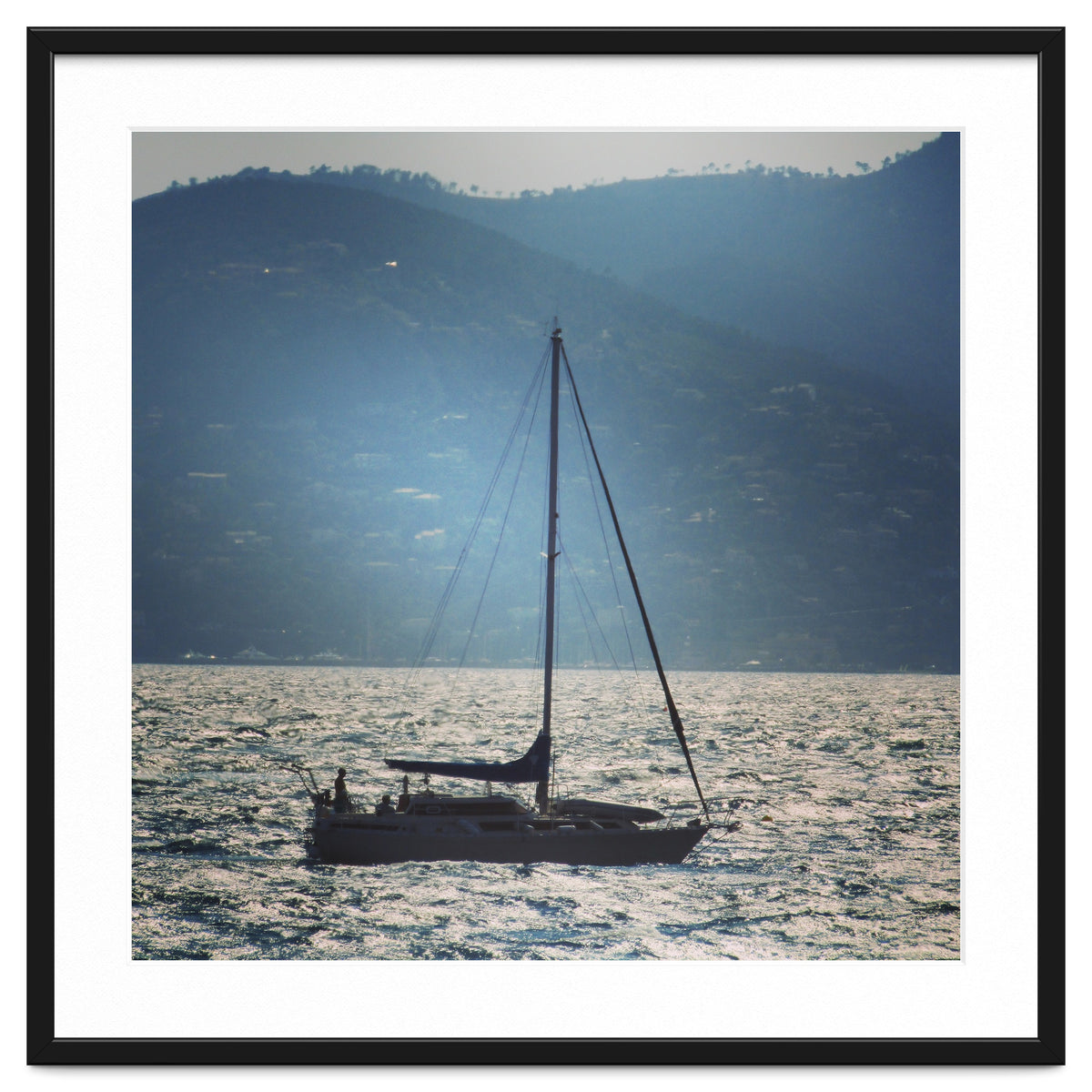 Sailing boat at sunset