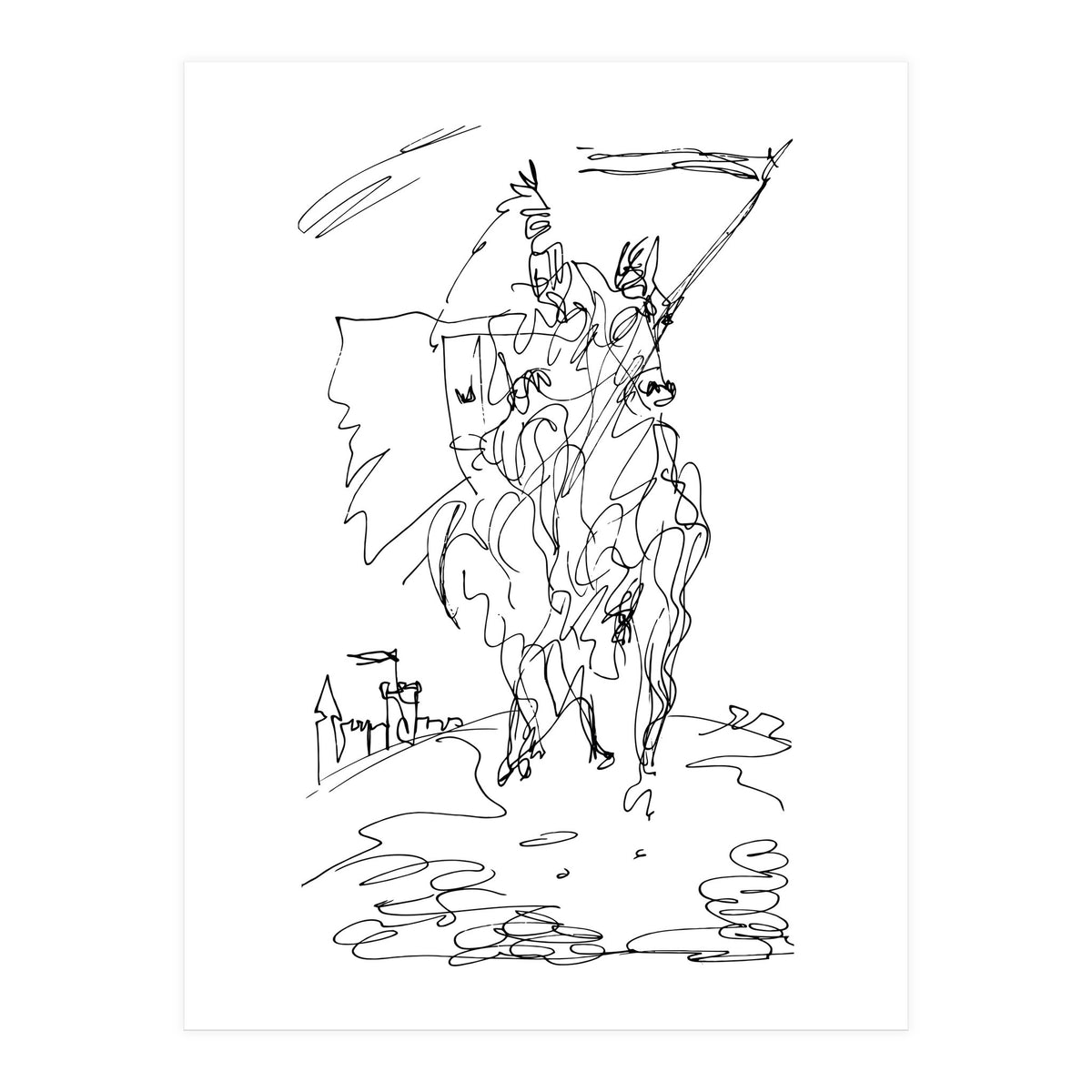 Medieval Rider (Print Only)