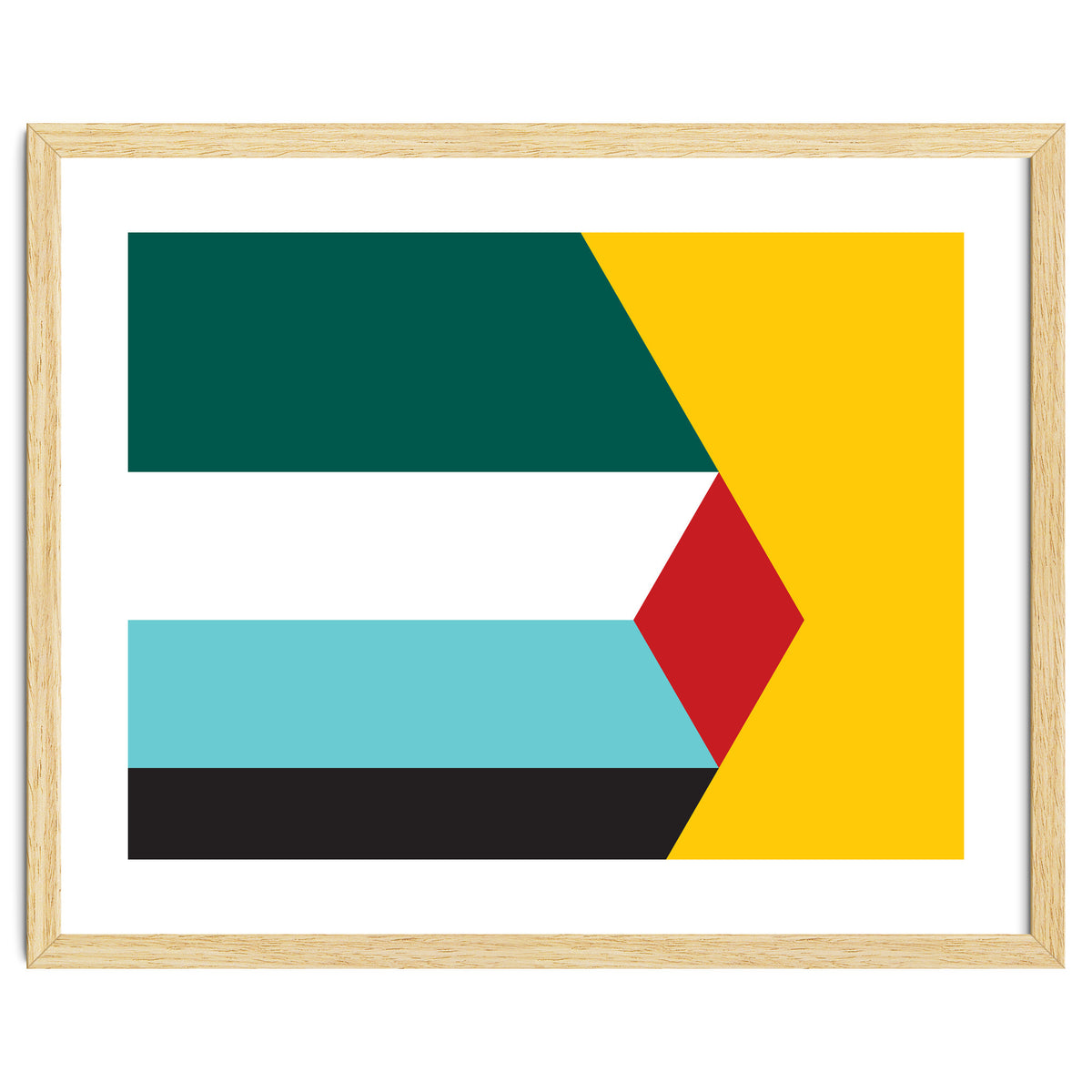 Geometric Shapes No. 43 - yellow & green