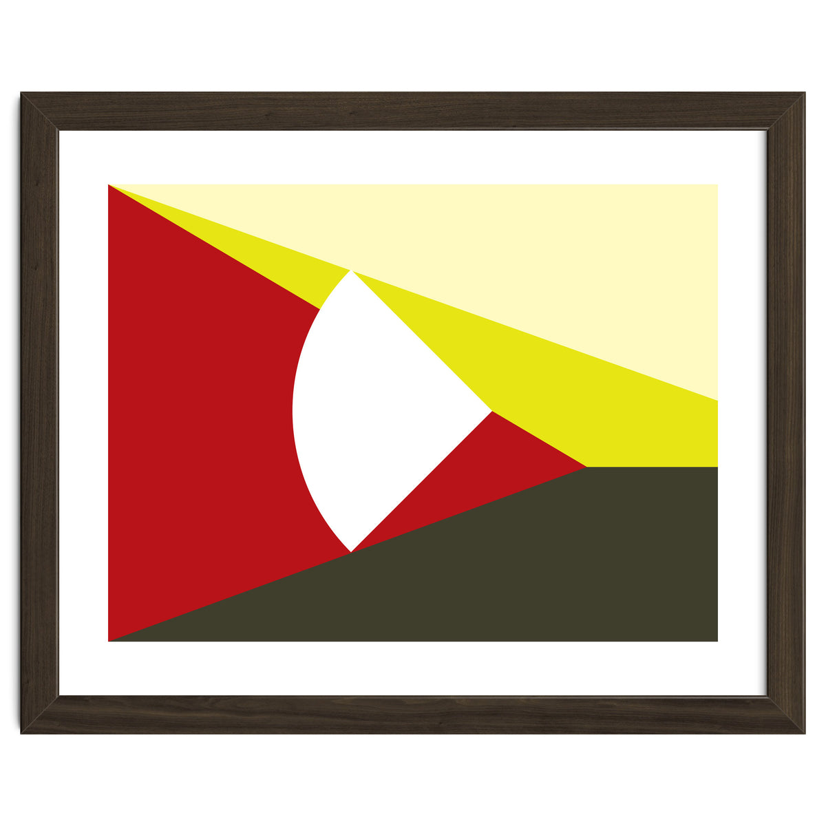 Geometric Shapes No. 13 - red, brown & yellow