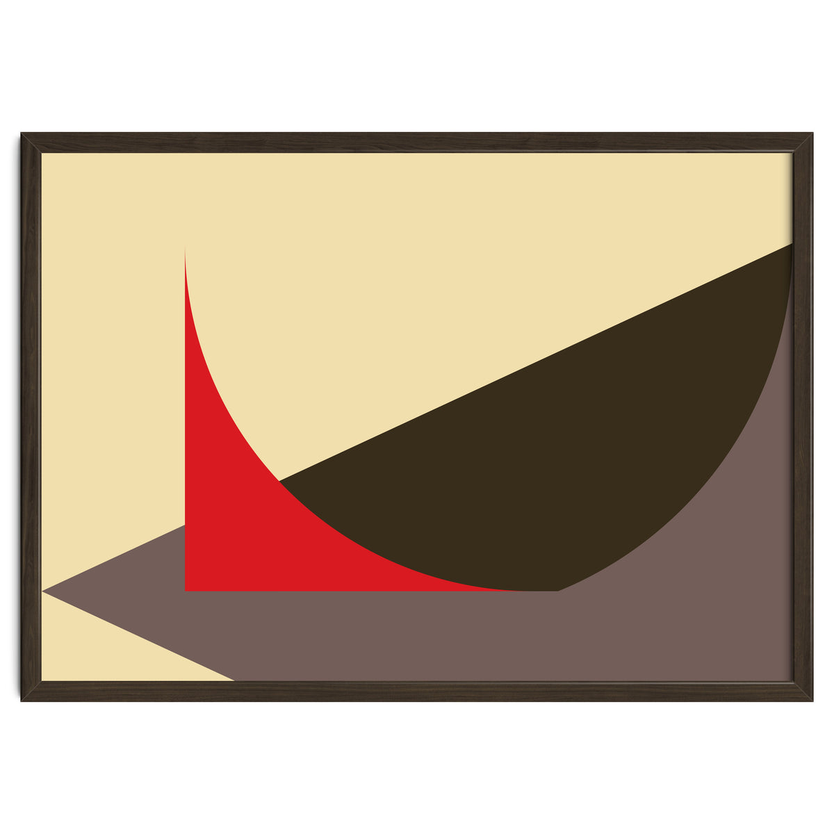 Geometric Shapes No. 6 - brown, beige & red