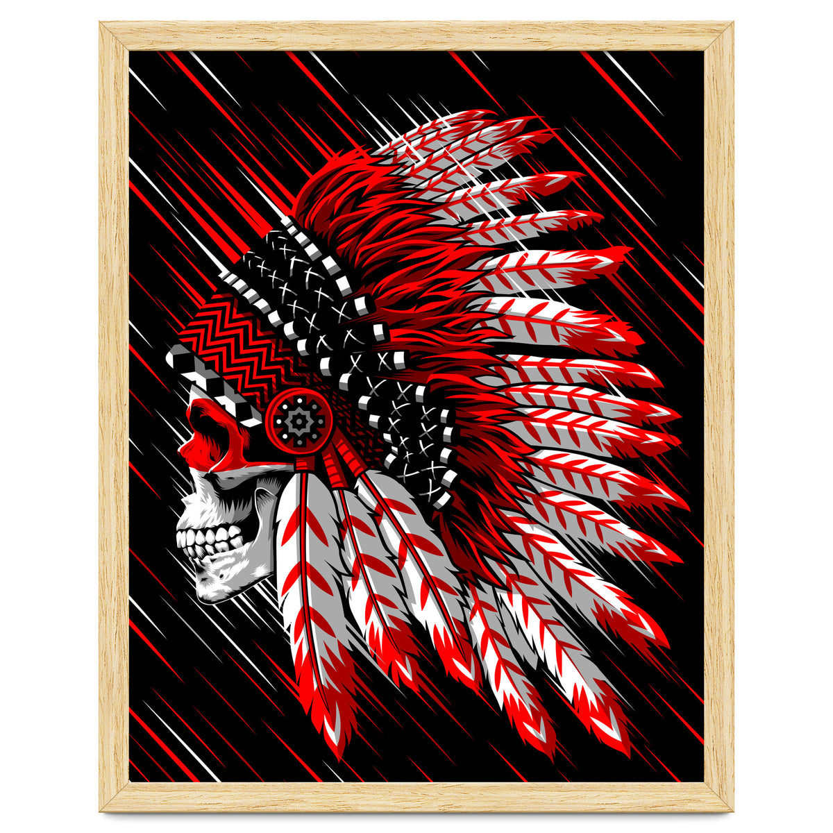 Skull indian chief