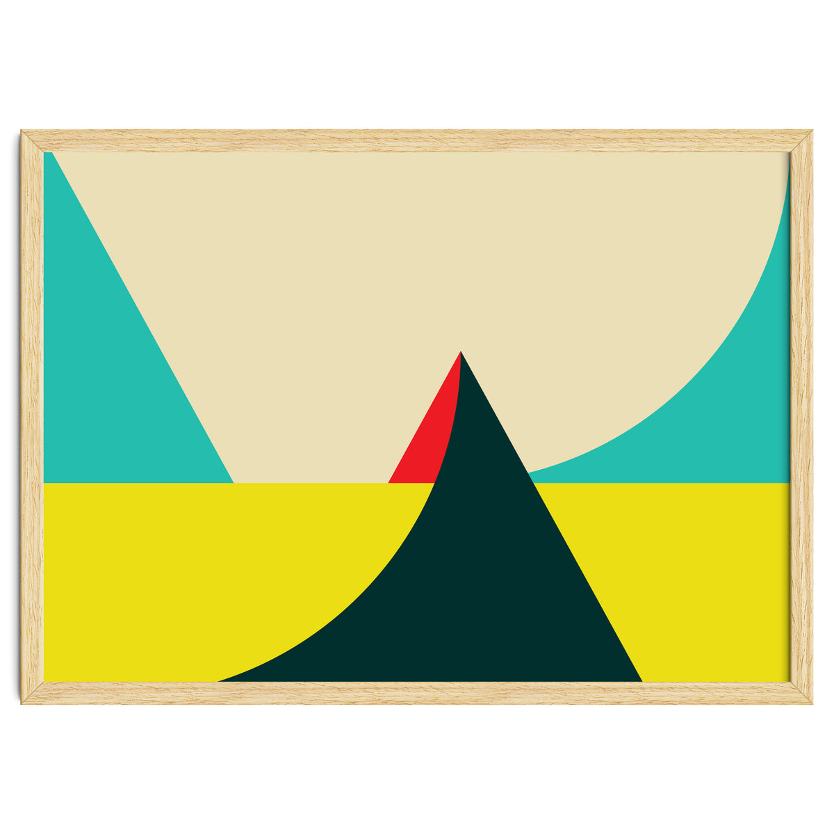 Geometric shapes No. 7 - yellow, turquoise, green & red