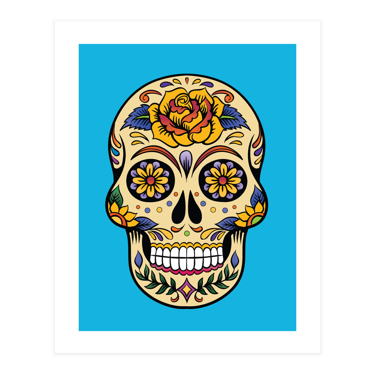 Colorful Skull II (Print Only)