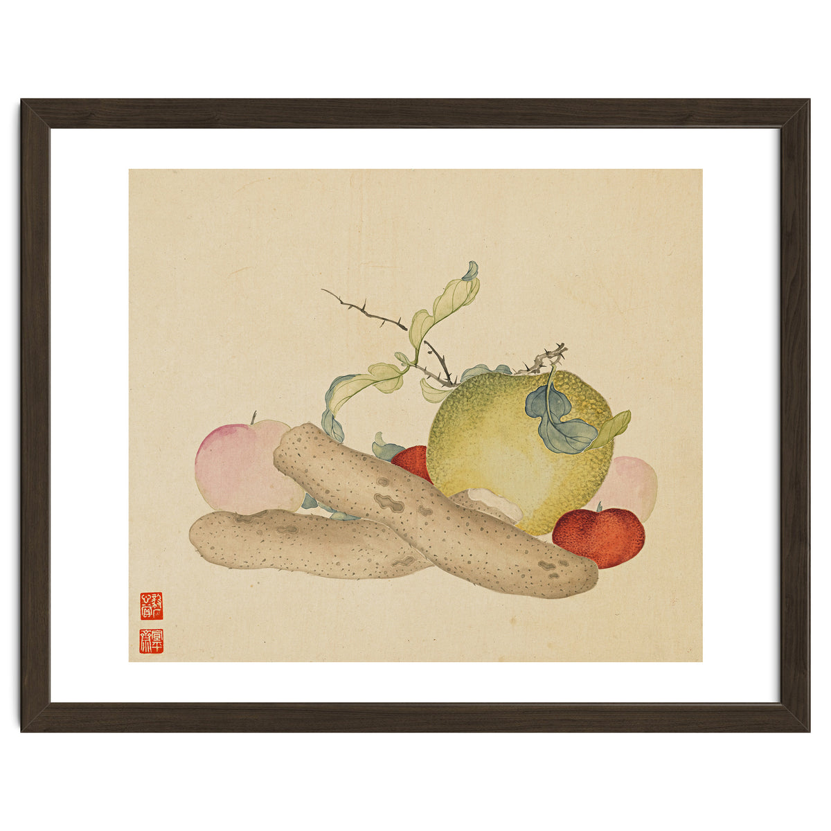 Wang Chengyu~flowers And Vegetables, Vegetables, Fruits, Yam, Apple, Pear